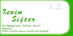 kevin sifter business card